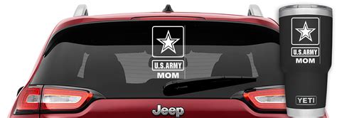 Proud Army Mom Window Vinyl Decal | US Army Mother Decal | U