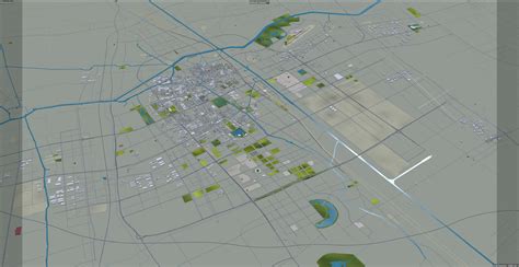 Yancheng City Jiangsu China 3D Model 150km by 3dstudio