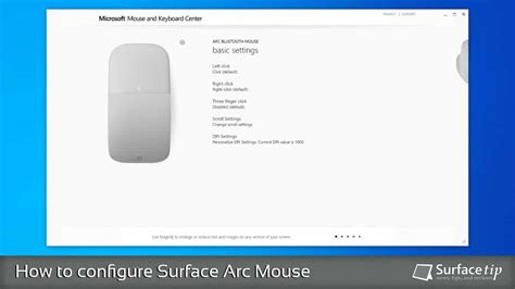 Configuring Surface Arc Mouse with Microsoft Mouse and Keyboard Center