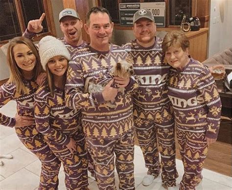 Vikings Coach Mike Zimmer Rocks Matching Team PJ's with Family