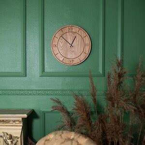 Elegant Wood Clock AUGUSTS Wall Clock Large Clock Wooden - Etsy