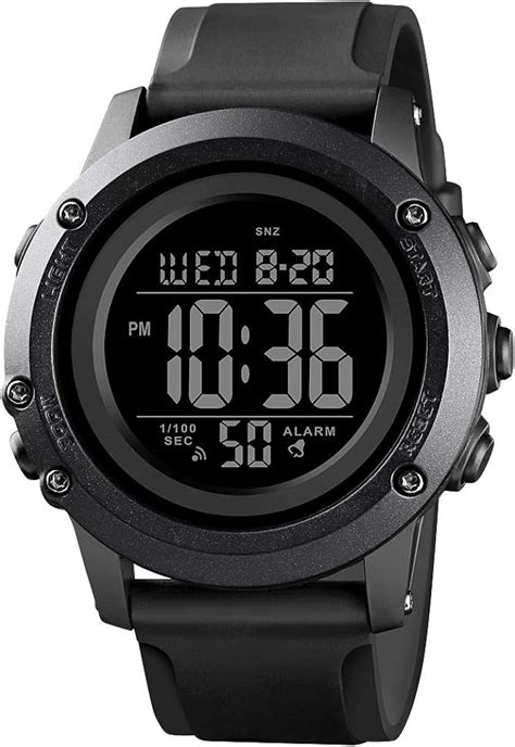 Buy Men's Digital Sports Watch Large Face Waterproof Wrist Watches for Men with Stopwatch Alarm ...