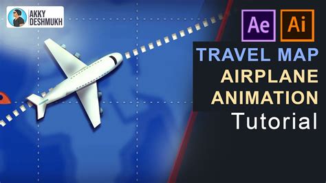 Travel Map Airplane Animation | After Effects & illustrator Tutorials - YouTube