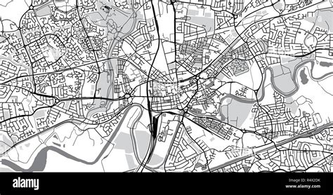 Urban vector city map of Warrington, England Stock Vector Image & Art ...