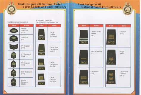 These are the Ranks that will be most likely Found in HQ. Starting from the Left to right in the ...