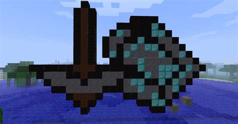 Minecraft Diamond Ore Pixel Art