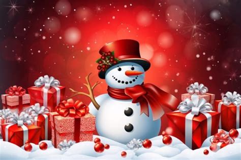 Christmas Snowman Background Graphic by Forhadx5 · Creative Fabrica