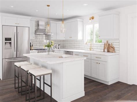 Aspen White Shaker - Ready To Assemble Kitchen Cabinets - The RTA Store