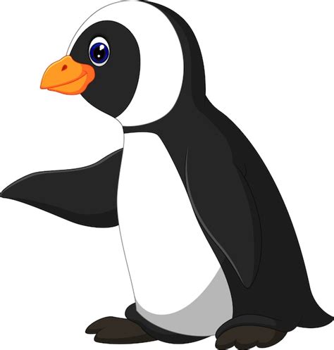 Premium Vector | Cute funny emperor penguin