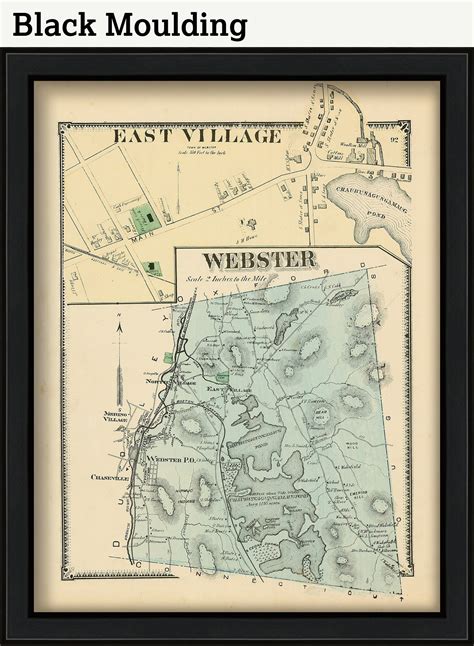 Town of WEBSTER, Massachusetts 1870 Map