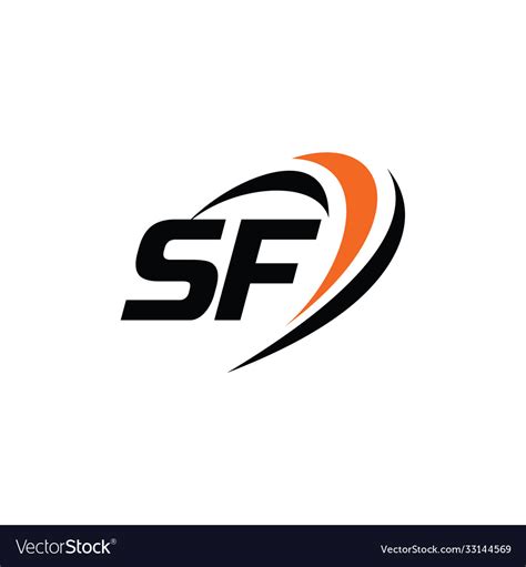 Sf monogram logo Royalty Free Vector Image - VectorStock