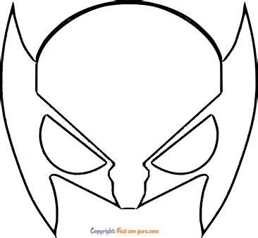 printable wolverine mask to coloring page template - Free Kids Coloring ...