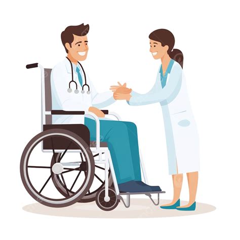 Patient On Wheelchair Visiting Doctor, Doctor, Disability, Wheelchair PNG Transparent Image and ...