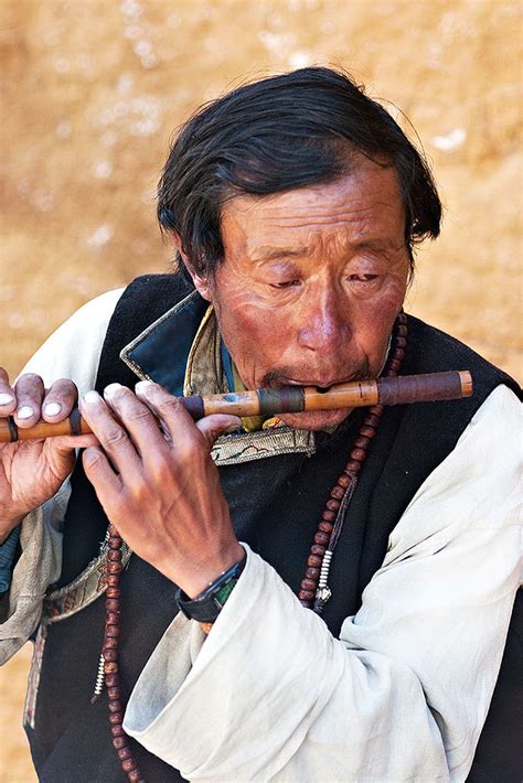 Flute Player Tibet print musician portrait fine art print | Etsy