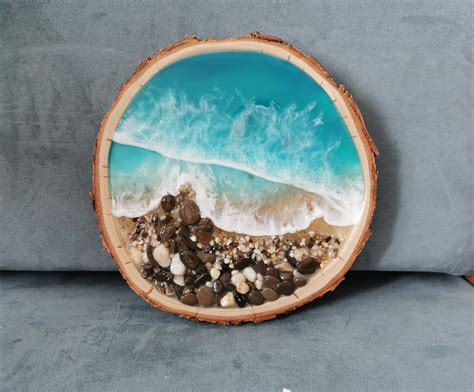 Wave Resin Art Ocean Wall Decor Ocean Resin Art Resin Beach 3D | Etsy
