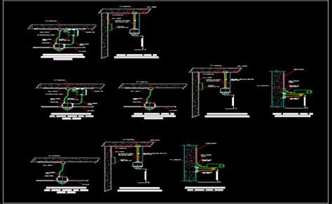 an architectural drawing showing the various sections for different types of windows and doors ...