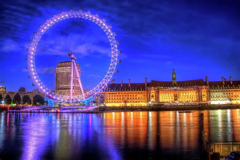 London Eye at night Photograph by Sharon Ann Sanowar - Fine Art America