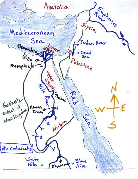 Ancient Egypt Map For 6th Grade