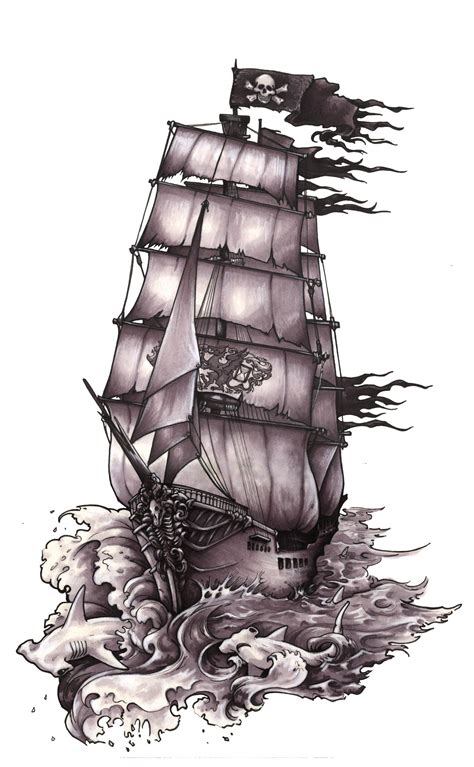 pirate ship drawing tattoo - Knocked Up Vlog Photogallery