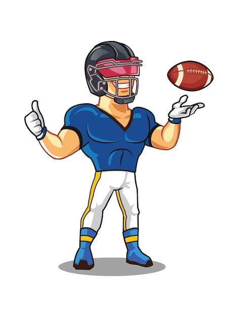 Premium Vector | Quarterback of American Football Mascot