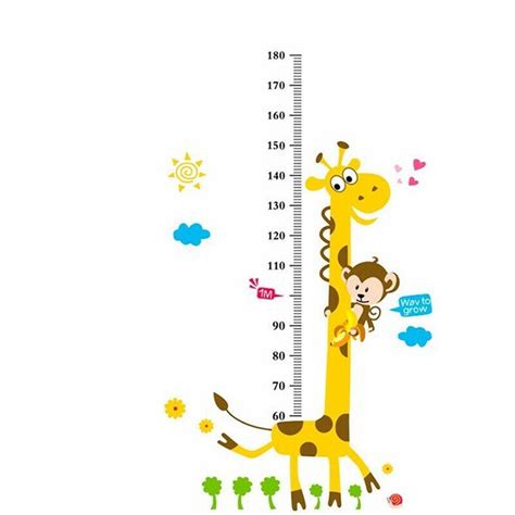 Listenwind Children Height Growth Chart Measure Wall Sticker Kids ...