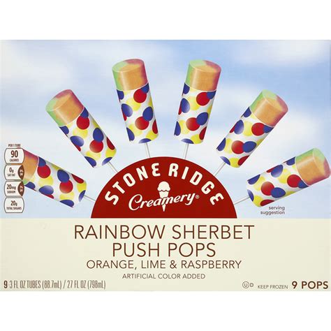 Stoneridge Creamery Push Pops, Rainbow Sherbet (9 each) Delivery or ...