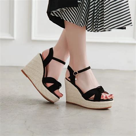 Big Size 9 10 11 12 wedges shoes for women sandals women shoeswoman ladies summer Butterfly ...