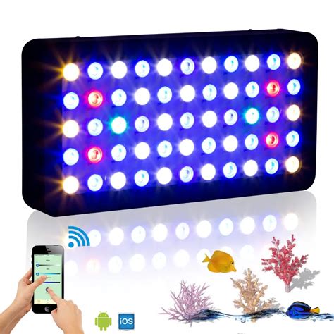 WIFI 165w Marine Aquarium Led Lighting Dimmable Full Spectrum Led Aquarium Light for Coral Reef ...