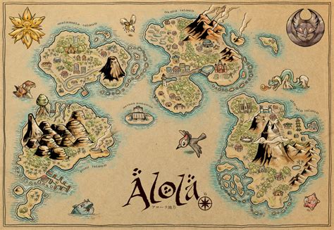 Alola Map. By Adam Rufino via Behance | Pokemon, Pokemon regions ...
