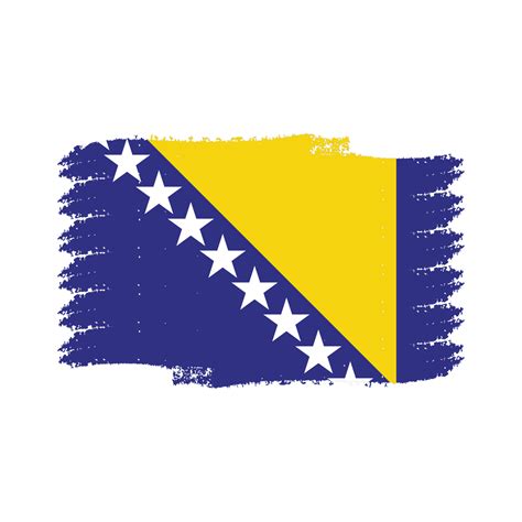 Bosnia flag vector with watercolor brush style 4335805 Vector Art at ...