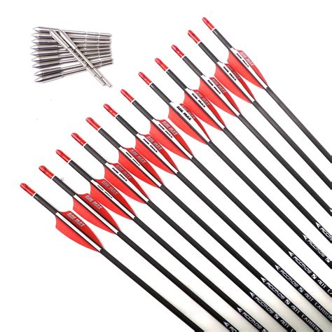 6 12pcs ID 3.2mm Spine 350 1000 Pure Carbon Arrow Straightness 0.009 ...