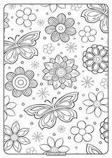 Free Printable Flower Pattern Coloring Page 19  flower sketch template