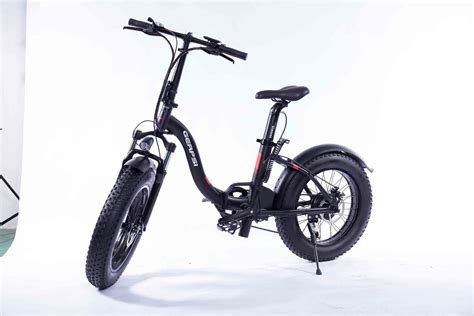 Black 20 Inch Electric Bike , Brushless Motor 36v Fat Wheel Electric Bike