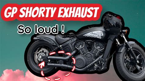 Indian scout bobber GP shorty slip on exhaust #exhaustsound - YouTube