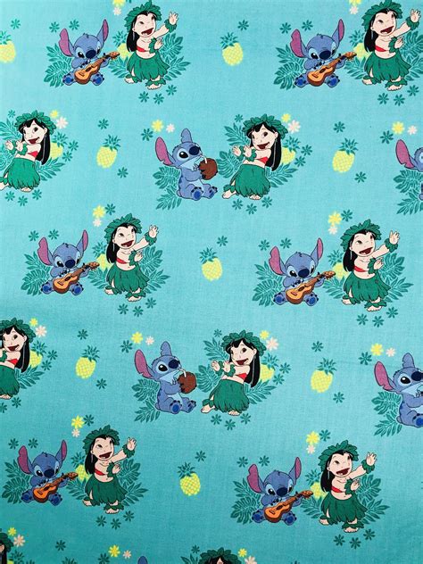 Disney Lilo and Stitch Fabric by the yard and half yard and other ...