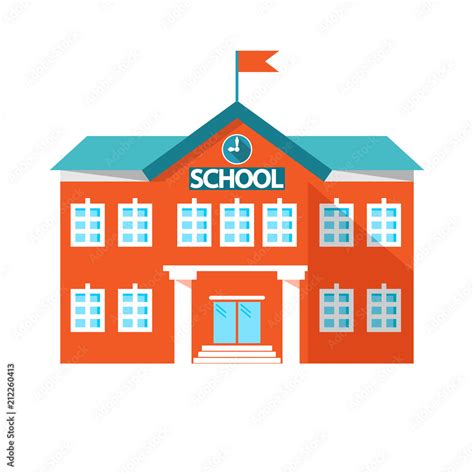 icon school. school building. vector illustration Stock Vector | Adobe Stock