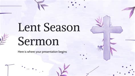 Lent Season Sermon | Google Slides & PowerPoint template