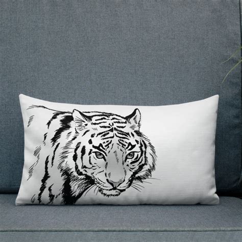 White Tiger Premium Pillow available in 2 Sizes | Etsy