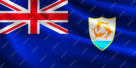 Premium Photo | Anguilla flag folded