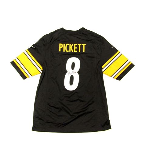 Pittsburgh Steelers #8 Kenny Pickett Signed Replica Home Jersey