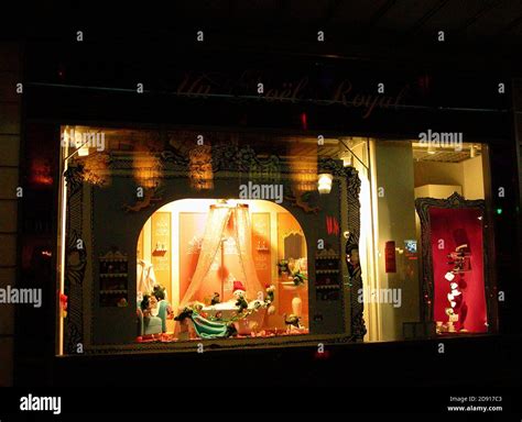 Christmas windows 2005 boulevard haussmann in paris Stock Photo - Alamy