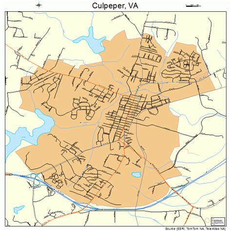 Culpeper Virginia Street Map 5120752