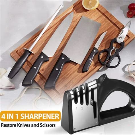 New Professional Knife Scissors Sharpener Diamond Ceramic Stone