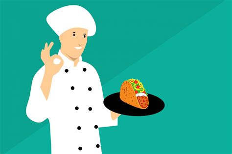 Taco, chef, dessin animé, cuisine Photo stock libre - Public Domain Pictures