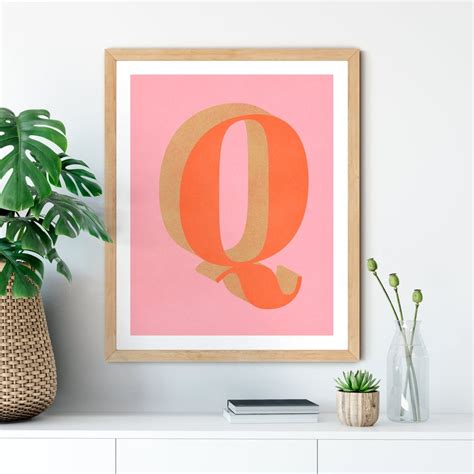 The Letter Q Art Print Typographic Print | Etsy | Typographic print, Framed art prints, Art prints