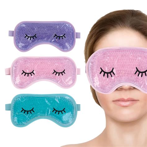 Cooling Gel Eye Mask for Puffy Eyes (3-Colors) - Lavender | Gel face mask, Hot cold eye mask ...