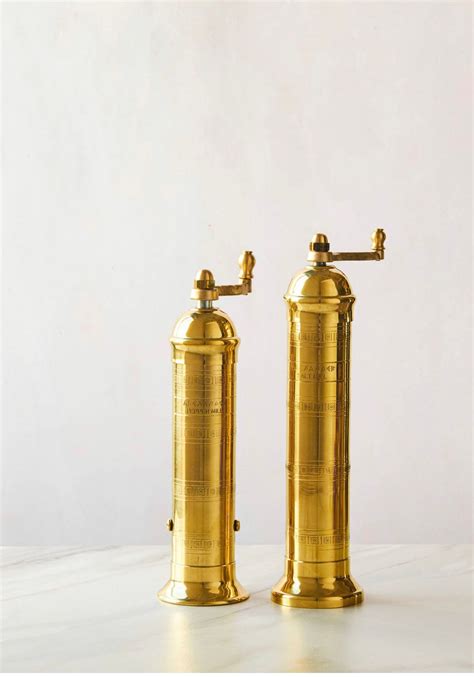 Salt and Pepper Mill Set Brass Salt and Pepper Mills Salt - Etsy