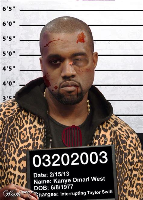 Kanye West "Mugshot" (2013) | Celebrity mugshots, Mug shots, Prison ...