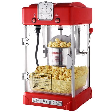 Great Northern Popcorn Pop Pup Popcorn Machine with 2.5oz Kettle (Red ...