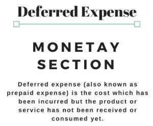 Deferred Expense - Definition & Example - MonetarySection.com